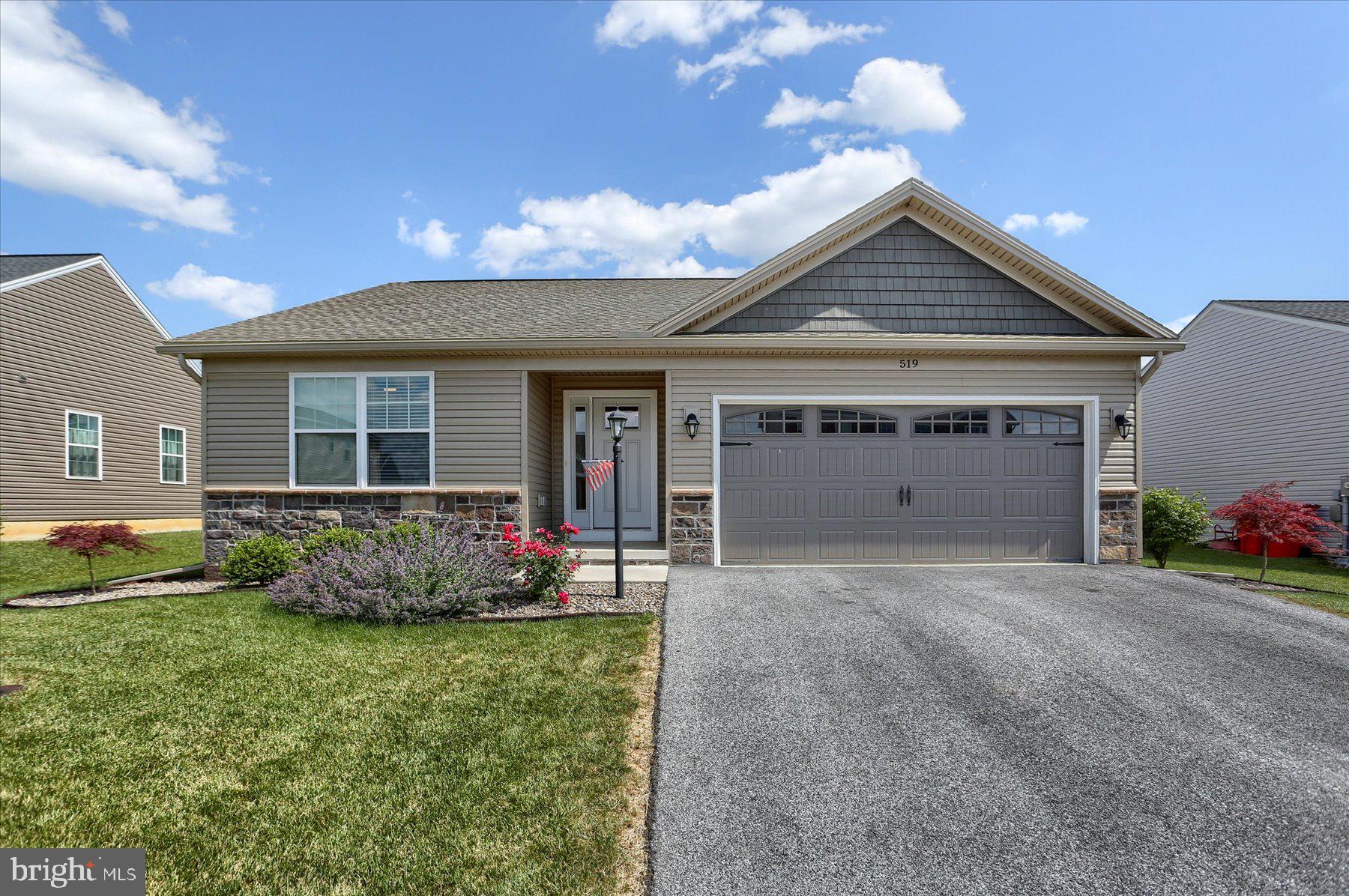 Welcome to the highly sought-after Deerfield Community! This beautifully maintained Elmcrest model ranch offers a perfect blend of comfort, style, and functionality. Showcasing 3 bedrooms and 2 full baths, this home features an open floor plan, seamlessly connecting the family room, kitchen, and dining areas—ideal for both relaxing and entertaining.
The modern kitchen shines with upgraded cabinets, an island, and under-cabinet lighting, combining elegance with practicality. Adjacent to the dining area, a private patio provides a peaceful retreat for morning coffee or evening unwinding. Luxury vinyl plank flooring enhances the main living areas, adding both sophistication and durability.
The spacious owner's suite is a true retreat, featuring a large walk-in closet, dual vanity, and shower. The additional bedrooms offer plush carpeting for a cozy ambiance.
Adding even more potential, the home includes a full, unfinished 1,300 sq ft basement with rough-ins for an additional bathroom—perfect for future customization.
Outdoor living is just as inviting, with a fenced-in backyard ideal for pets and play. And the beautiful Japanese Maple trees, complement the meticulously maintained lawn that makes this home stand out in the neighborhood.
12.24 kW Tesla solar system that produces over 15.4 Megawatts of electricity on an annual basis. This equates to 1500 kW of electricity on an average month. Sellers have not had any electric bill since installing the system in May 2021. The system is warranted for 25 years and the roof has a 10-year warranty. Come on over & see!