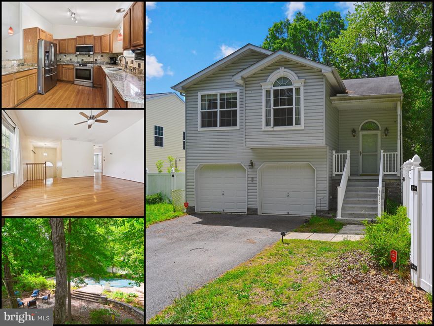 Rare Opportunity to own Privacy in Severn with a Backyard Oasis. Property features natural light, hardwood floors, granite counters, vaulted ceiling and an open concept. On  the main floor you'll find 2 bedrooms, a full hall bath and primary on-suite bedroom. There is a deck off the kitchen perfect for entertaining or your morning coffee with a view of mature trees and professional hardscaping around an in ground gunite pool with waterfalls. . The lower level has another on suite bedroom, a 2nd living room or flex space perfect for all your hobbies. There is interior access to the 2 car garage and walk out to the backyard. If you love entertaining or time spent outside on a quiet street with natural stone features and room to garden and host friends, the yard has a 6' vinyl privacy  fence with gates, pavers around the pool and 2 separate paver entertaining areas. The outdoor dining patio has a  shed ready for an outdoor entertaining space or storage for all your pool floats and gear. Carpet needs to be replaced - seller never got around to installing the remaining hardwood floors which is being left for buyers. Excellent commuter location with quick access to BWI, Ft. Meade, Rt 32 and Rt 100. 

Both sliding doors are brand new. Pool will need some work to get it opened and ready to use (estimate in disclosures), home has been priced with consideration of repairs needed.