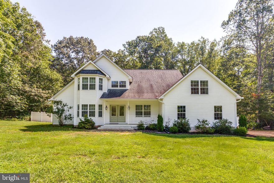 Your Own Private Oasis in the country!  Over 3000 square feet of space (tax records are incorrect!) Check out this beautiful custom home that is situated on almost 6 private acres in the country. This home has an open concept floor-plan, great for entertaining and gatherings. Enjoy those get togethers in the dramatic 2 story family room with loft overlooking it. The loft is a great area for computer/reading space!  The generously sized rooms throughout this home take advantage of natural lighting. There are 4 Bedrooms and 2.5 bathrooms and for those working from home- a huge office space with French doors! The craft-lover will enjoy the huge laundry room/craft/sewing area. There is a stylish new kitchen with granite counters, lots of white cabinets, stainless steel appliances and a huge island, great for meal prep and serving.  There are also beautifully updated new bathrooms with new plumbing fixtures.  Home features a large main-level master bedroom with ensuite master bathroom featuring oversized shower, huge double vanity and stylish free-standing tub. You will find that there are new lighting fixtures (all but one!), new carpet and flooring, fresh paint throughout and a gorgeous private deck, accessed from both the family room and the master suite. This home is very efficient with 6? gutters with gutter guards, 2x6 construction, single-hung tilt vinyl windows with the Low-e rating and it is a SMECO power saver home with efficient Geo-Thermal heat pump system. The rear yard is fenced with 6 foot white vinyl privacy fencing. This home also comes with a 12x16 shed and a circular driveway with center landscaping feature. Welcome home!  A great place to live!  Conveniently located to Patuxent Naval Air Station and many convenient shopping areas nearby.