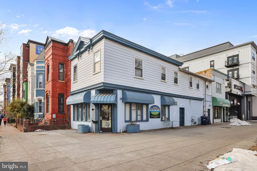 Fantastic Investment Opportunity on Capitol Hill in this centrally located Capitol Hill multiuse property. 
High pedestrian/car traffic location next to Safeway Complex surrounded by hundreds of luxury rental/condos.  Hot commercial area and only steps from Pa Ave shops/restaurants, Safeway Parking Garage, dry cleaner and Potomac METRO.  Existing commercial use on first floor w/basement and a 1100+ 2 BR on second floor.  Perfectly  priced for end user or investor.  First floor feature include open floor plan w/galley kitchen and half bath.  Unfinished lower floor potential for development or storage.  Currently dog groomer, bur perfect for medical or legal offices, retail, pizza/coffee shop or cafe/restaurant.  NOTE:  Possible potential to develop substantial corner outside dining or general seating with public space approval.  Second floor is a ready to rent desirable large 2BR unit with sunny open floor plan room to spare.  Features windows galore, hrdwd floors, galley kitchen, w/d, ample storage  and well sized bedrooms. Perfect for owner occupant or substantial rental income.  Property can be delivered Vacant if desired.  Rare opportunity to get affordable  corner unit property!  Contact Listing Agent for Showing.