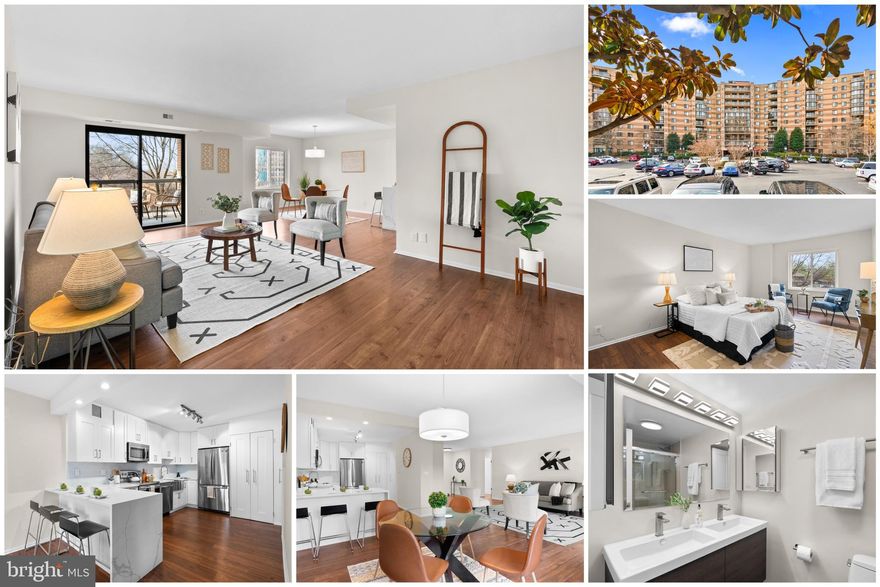 Experience urban living at its finest with this gem nestled within the prestigious Rotonda community in McLean! The largest 2-bedroom, 2-bath floor plan available, the spacious G model has been meticulously enhanced by the owner to create a sun-soaked haven. The kitchen has been opened up & thoughtfully redesigned, now featuring stainless steel appliances & stunning waterfall quartz countertops, perfect for culinary enthusiasts. 

Entertain guests on the balcony or unwind in the comfort of your own retreat. Generously sized bedrooms with ample walk-in closets provide abundant storage options. Convenience is key with in-unit laundry, additional storage & a covered garage parking spot (#130) conveniently located near the elevator.

The Rotonda offers an unparalleled array of amenities within its gated confines, including 24/7 security. From indoor & outdoor pools to tennis courts, a fitness center, playground, wooded trails, and more, residents enjoy a resort-like lifestyle. Ideally situated in the heart of Tysons, with easy access to the Metro, dining, shopping & entertainment options, including The Boro & Tysons Galleria. With proximity to major thoroughfares such as 495, Rt 7 & the Dulles Toll Rd, commuting is a breeze. Don't miss the opportunity to call this exceptional property home.