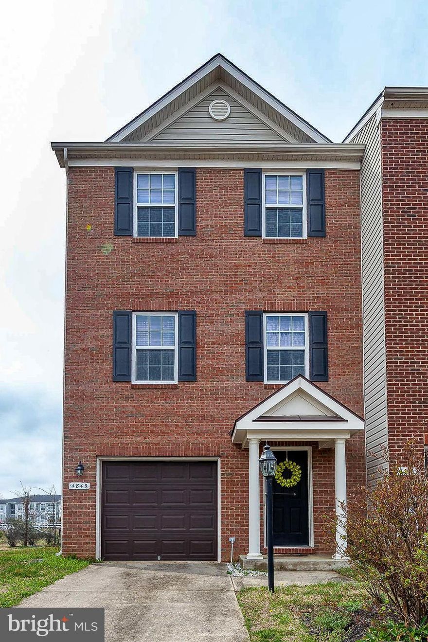 Beautiful brick front end unit townhome in the very desirable St Charles- Sheffield subdivision. This 3 level, 3 bedroom, 2 and 1 half bath home has 1732 sq ft of wonderful living space!  The 1st floor boasts of a welcoming open foyer which leads to an entrance to the garage, a tranquil family room, and a sliding glass door to access the backyard. The 2nd level features a lovely living/dining room area, 1 half bath and a spacious kitchen with an island and lots of room for a breakfast nook. The 3rd level consists of an owner’s suite with a walk-in closet and a full bathroom.  On this floor, you will also find a hallway bath and two large bedrooms. The community offers  lots amenities to enjoy!  Easy access to public transportation, restaurants, stores and Rt 301/Crain hwy.
