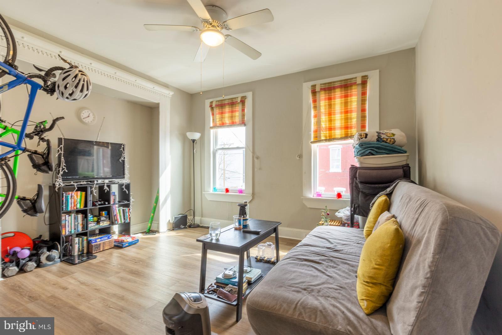 Welcome to 1805 Wylie St, a duplex with 2 bi-level units. Unit 2 is a 3-bed/1-bath apartment on the 2nd & 3rd floors. Enter into the unit into a hallway with your full bathroom on the right and your eat-in kitchen straight head. The bathroom is equipped with tile flooring, a shower-tub combo, vanity, and window. Your spacious kitchen, which has 2 sections of white cabinets and dark granite countertops for ample prep space. There are 3 windows that provide tons of natural sunlight and plenty of space for a small table. Continue up a few steps to find a small room with your in-unit washer/dryer - this space would serve well as a workout room or home office. Your living area is at the front of the apartment with natural sunlight, a ceiling fan, and a cutout area framed with gorgeous molding detail. Head upstairs to view 2 bedrooms, both with closet space and ceiling fans for year-round comfort. Unit 1 is a wonderful 1-bed/1-bath apartment located on the 1st floor and basement. Step inside and be greeted by the inviting main living space, adorned with hardwood floors and a pretty decorative fireplace. Enjoy year-round comfort with a large front window and a ceiling fan, and create versatile living and dining room arrangements. Proceed to the eat-in kitchen, boasting granite countertops, a subway tile backsplash, ample wood cabinetry, and tile flooring. The bedroom is conveniently located off the kitchen and features 2 sun-filled windows, a ceiling fan, and generous closet space. A small landing area leads either to a charming patio or a full bathroom complete with a shower / tub combo and a window for natural light. Additionally, you'll have access to a private, unfinished basement providing in-unit washer and dryer and abundant storage space. Schedule your showing today! About The Neighborhood: Located in lovely Francisville, just steps from Fairmount Ave with great restaurants, bars, and shopping. You'll be close to Francisville Playground, The Spring Gardens, and Roberto Clemente Park & Recreation Center. Close proximity to Eastern State Penitentiary, The Met Philadelphia, Girard College, and surrounded by public transportation options. Neighborhood favorite places include Bar Hygge, Thirsty Dice, Cambridge Street Coffee House, Urban Saloon, Jack’s Firehouse, Bold Coffee Bar, Zorba's Tavern, Fare, and more! Schedule your tour today!