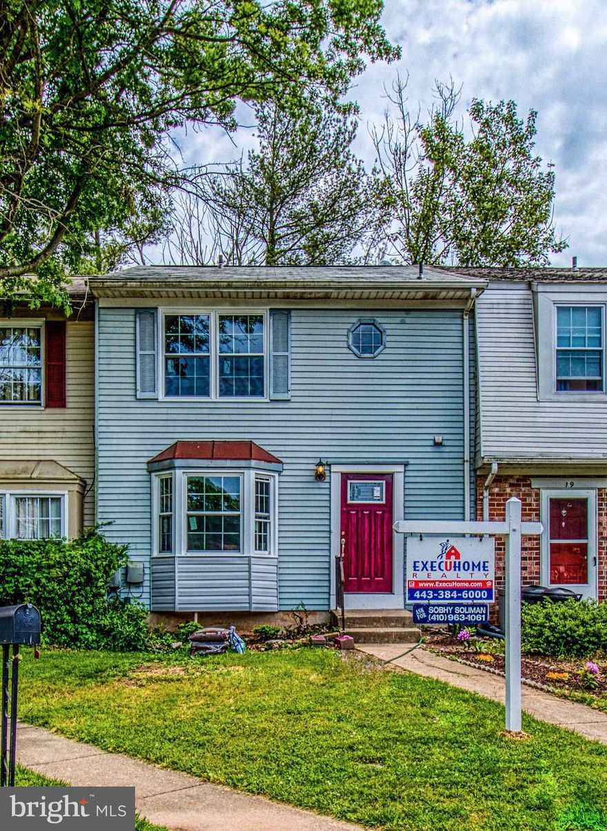 PRICE REDUCE...A MUST SEE PROPERTY. COMPLETELY RENOVATED  TOWNHOUSE WITH WALK OUT BASEMENT. BRAND NEW WINDOWS. ALL INSIDE DOORS AND THE MAIN DOOR ARE NEW. NEW HARDWOOD FLOORS IN MAIN LEVEL AND BASEMENT. NEW CARPET IN BEDROOMS. NEW CEILING FANS AND CHANDELIER. FRESHLY PAINTED. BRAND NEW APPLIANCES AND NEW KITCHEN CABINETS WITH NEW GRANITE COUNTERTOP. RECESSED LIGHTS AT KITCHEN AND BASEMENT. NEW ELECTRIC OUTLET AND NEW LIGHT SWITCHES. ALL BATHROOMS ARE RENOVATED WITH NEW VANITIES, NEW BATH TUB AND ALL FIXTURES. PORCELAIN TILES IN ALL BATHROOMS, KITCHEN AND ENTRANCE, 3 YEARS OLD ROOF. 2 LEVEL RENOVATED DECK WITH PATIO DOORS. LOCATED AT WHITE MARSH MALL AREA. ONE MILE AWAY FROM I95