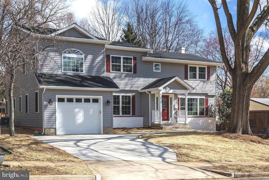 Quality Construction. 2200 sq.ft. NEW addition 2018. Great price for more than 3700 total  sq. ft. living area in Vienna. OPEN floor plan with plenty of sunlight, skylights, solar tube. Ex large garage, deck & kitchen. NEW dual HVAC, windows, roof, siding, driveway, SS appliances, HW floor, upgraded granite and quartz kitchen counter tops. Large BRs with many windows. Main level BR and full BA.