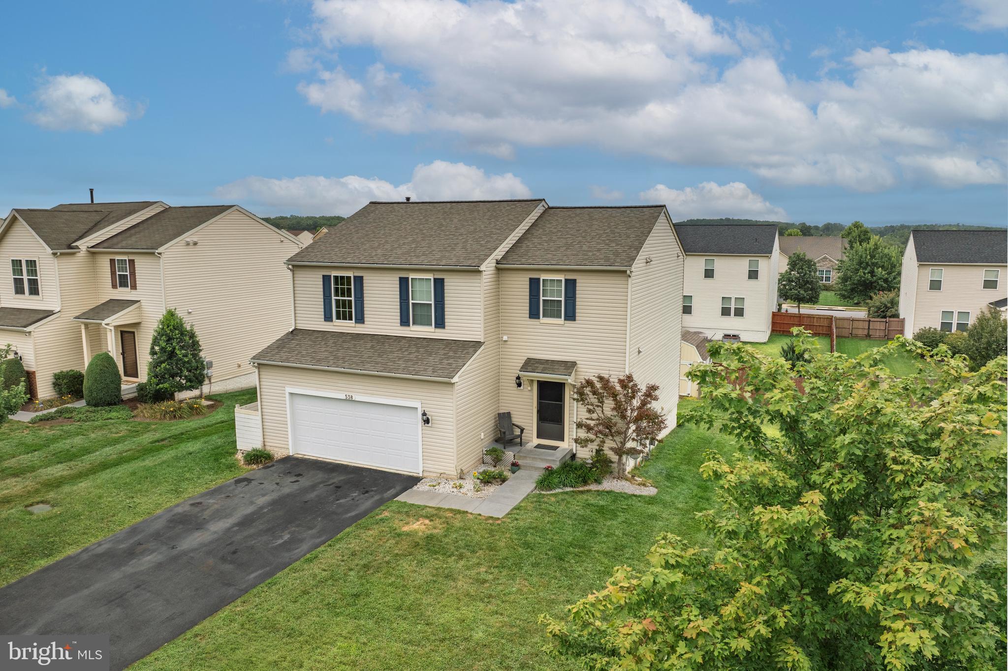 Walking distance to pool, tot lot, tennis courts and bb court! Great location close to I-81 with level yard that has a maintenance free deck and large shed. Spacious eat-in kitchen with granite counters, open to family room with electric fireplace that really puts off good heat for cozy winter nights. New roof, new paint and new carpet. Finished basement with a huge bedroom, full bath and small kitchenette with egress access in kitchenette area. 3 large bedrooms and HUGE loft upstairs gives you plenty of room for several family members. 2 car garage has garage door opener and a large driveway. Great home in great location, call today to schedule your showing!