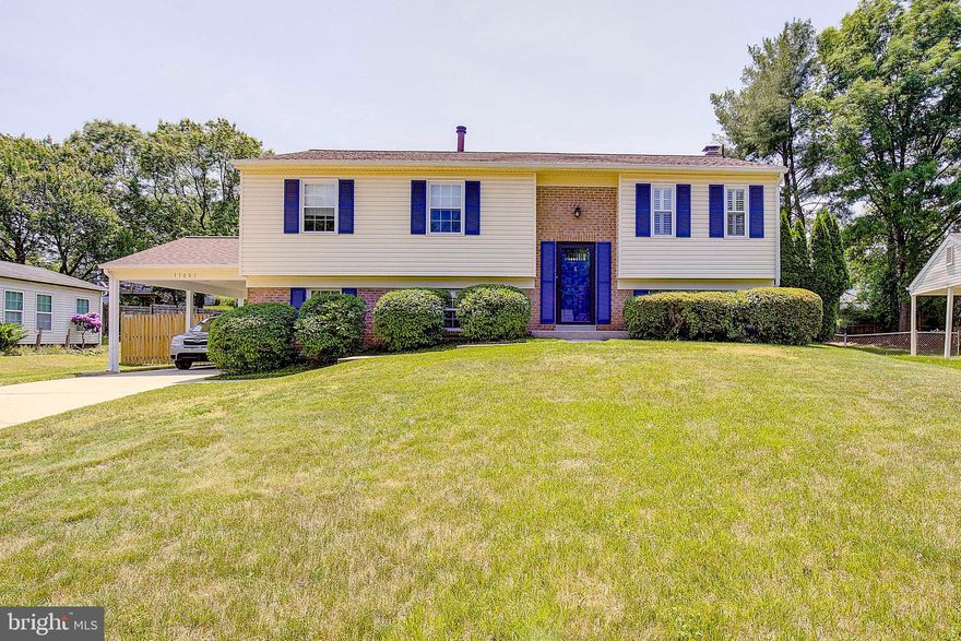 Multiple Offer Received.  Offer deadline Monday, May 22 @ 2:00pm. Beautiful split foyer home sought after at Glenn Dale Estates.  This charming home has been meticulously maintained.  The main level boasts a large sun-filled living room, a separate dining area and an updated kitchen complete with stainless-steel appliances.  Upstairs you will find three spacious bedrooms including an owner's suite with a custom en suite bath.  The lower-level has a large rec room that walks out to the fully fenced back yard.  There is a large flex space off of the lower level rec room that could be used as a 4th bedroom.  There is a 3rd full bathroom with a custom tile job in the lower level.  Updates include a newer roof, fresh carpet and paint, updated kitchen appliances, and updated bathrooms.  This home is located just minutes from route 50 and makes an easy commute to DC or Fort Meade.
*Please note, the SqFt. in the tax records is incorrect.  The actual SqFt. is 2018.86.  Please see iguide tour.