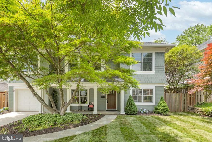 **  Be the first to see this beautifully maintained Craftsman-style Colonial in Chevy Chase offers 6 bedrooms and 3 full baths across three spacious levels of thoughtfully designed living. A charming covered front porch and fresh landscaping create a warm welcome, setting the tone for the inviting interior. The main level features a rare bedroom and full bath, perfect for guests or multigenerational living. An open-concept living and dining area is anchored by a wood-burning stove with an exposed brick surround and flanked by sliding glass doors that open to an expansive patio—ideal and a fenced FLAT backyard with lush green space and a storage shed.
The living and dining areas lined by floor-to-ceiling windows and doors flow seamlessly into a open, custom kitchen equipped with an abundance of cabinetry, generous counter space, pantry, a center island with a farmhouse sink, and stainless steel appliances including a 6-burner gas range and double wall ovens. A main-level office or library with built-in shelving adds flexible space for work or reading. Upstairs, you’ll find five spacious bedrooms, including a generously windowed primary suite featuring an exceptionally large walk-in closet and a spa-like ensuite bath with glass shower, double vanity, soaking tub, and separate water closet. A second full bath with double vanities and the coveted 2nd floor laundry room that is life changing!
 
The third floor offers a versatile entertaining space ideal as a playroom, teen hangout,  or media room, along with a large den that could serve as a guest retreat, homework area, or creative studio. Additional highlights beautiful wood floors, plentiful windows that bathe the home with natural light, ample storage throughout, and an attached one-car garage.
Centrally located, on a less-traveled dead-end street, you're just minutes to Meadowbrook Park, Amazon Fresh, Brookville Market, NIH, Bethesda Row, multiple Metro stations, Chevy Chase Library, and so much more!    THREE METRO STOPS and the Marc Train all within 2.5 miles!   Medical Center (Red line) 2.1 miles, Bethesda Station (Red Line) 2.2 miles and Silver Spring station 2.4 miles.   Marc Train 2.4 mile