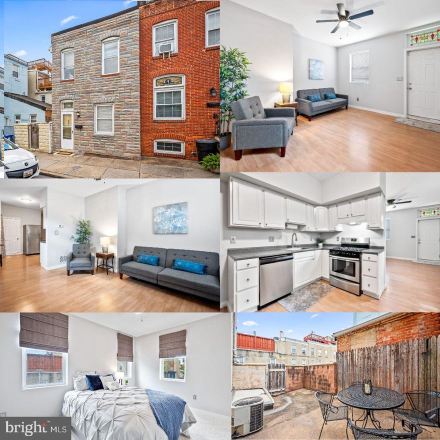 Price Reduced! LOCATION, LOCATION, LOCATION!!! Great opportunity to own an end of group home in the heart of Canton! 2 bedrooms, 1.5 bathrooms, main level laundry, 9+ ceilings on the main level,  side courtyard, etc. Located just off the Square. Close to Patterson Park, the Waterfront Promenade, shops and restaurants!