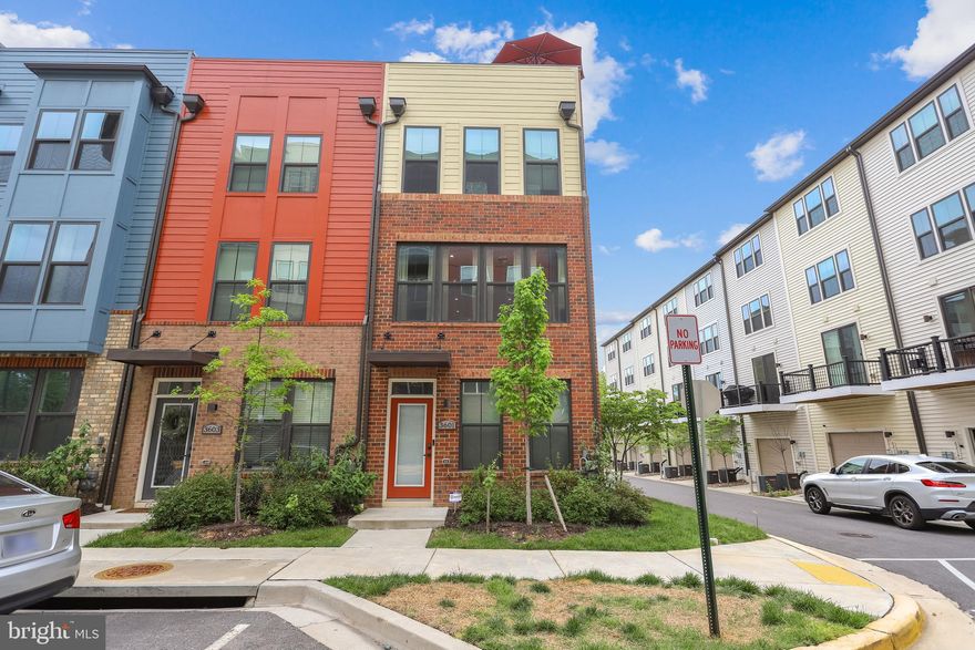 Look no further! Welcome to this Beautiful sunny, spacious, and upgraded home. This home contains 1,920 sq. ft. and was built in 2019. 3-bedroom, 3.5 bathroom with a home studio on top-level, perfect for entertaining and watching the sunset. Located in the homely and sunshiny subdivision of Editor's Park. If you're looking for a rare gem, this might be it! This home is an end-unit, something you can rarely find! This energy-efficient home features interior hardwood floors throughout, a tiled rooftop terrace, custom window treatments on the bedroom levels, upgraded lighting, hardwired internet in all rooms, an alarm system with motion sensor, and pre-wired surround sound, and a trendy exposed brick wall in the family room. Enjoy the pet-friendly neighborhood! A 5-minute walk to the Prince George’s Plaza Metro station, MPG Mall, supermarket, restaurants, movie theater, and the many other stores. Editor’s Park community features a dog park and a kids' playground area. Own this four-story house with a completely finished garage level with space for 2 cars and enjoy urban designs!