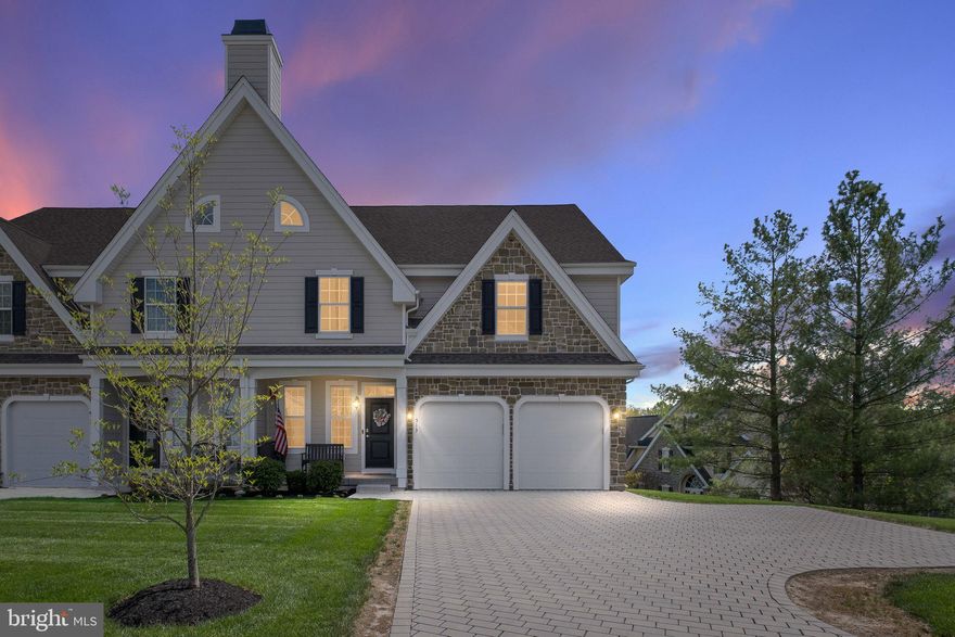 This former model home offers significant value compared with new-construction homes in the neighborhood. Unlike the standard new-build options, this home includes a designer kitchen, custom moldings, built‑in shelving and closet systems, upgraded flooring, a paver driveway, and a Trex deck with a built‑in awning—over $80,000 in builder upgrades that you won’t find in the typical new-construction package. Welcome to this newer construction luxury townhome in the 55+ neighborhood of Briar Creek. Entering the home you are greeted by beautiful hardwood flooring and an open floorplan that seamlessly connects the chef's kitchen to the family room that has a gas fireplace as the focal point. Off the family room there is a composite deck that overlooks the large rear yard and the elevation provides great site lines.  The primary bedroom is located on the main level and offers tons of natural light, tray ceilings, two walk-in owners' closets and a beautiful on suite bathroom with custom marble tile and double vanities. Finishing off the main floor is a laundry room, and powder room.  Upstairs you have a large loft that overlooks the great room, and two additional bedrooms with a Jack and Jill bathroom. Both bedrooms feature custom closet organizer systems. 
The lower level features a finished storage room and large open space with a sliding door; this area is perfect for storage or someone looking to add additional living space. Briar Creek provides luxurious, low maintenance single floor living.  Located in a fantastic location close to shopping and dining options and easy access to I95, major cities and Delaware Beaches.  Welcome Home.