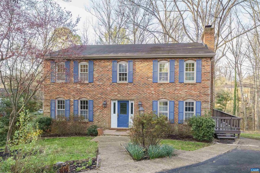 Traditional brick home, c. 1972, on a quiet cul-de-sac, walking distance to Barracks Road Shopping Center, or just drive in minutes to shopping, UVA and everything Charlottesville. This 4-5 bedroom residence has just been extensively remodeled, including the addition of an Albemarle County approved accessory apartment on the terrace level. Other features include new and remodeled kitchens in both the home and apartment, laundry facilities in both the home and apartment, sleek modern bath  with steam sauna and shower in the apartment, fireplaces in family room of main house and living room of apartment, oak floors in most of the two  levels of main residence. Tile and stone cover other floors.  There are extensive decks on both the main level and the apartment terrace level.  This home and the Canterbury Hills neighborhood was originally built by local master builder Randy Wade, and with the recent upgrades, this home is a great value! Containing approximately 3480 finished sq. ft., with a tranquil wooded lot on a cul-de-sac, convenient to everything, this home is a superb offering at $273 per finished square foot.,Granite Counter,Painted Cabinets,Wood Cabinets,Fireplace in Family Room,Fireplace in Rec Room
