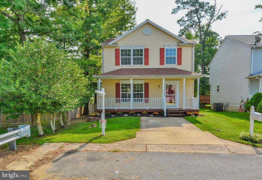 WELCOME HOME! THIS BEAUTIFUL 3 STORY COLONIAL SITTING ON A DEAD END STREET W/COUNTRY STYLE FRONT PORCH FEATURES 3 BEDS, 2.5 BATHS, GRANITE COUNTERTOPS, HARDWOOD FLOORS, TILE BACKSPLASH, STAINLESS STEEL APPLIANCES, OWNER SUITE DOUBLE CLOSETS, HUGE REAR DECK. OPEN UNFINISHED BASEMENT TO PUT YOUR STAMP ON. UPDATED ROOF, FLOORING & CUSTOM PAINT. HOME WARRANTY, CLOSE TO BASE, MAJOR ROUTES AND SHOPPING.