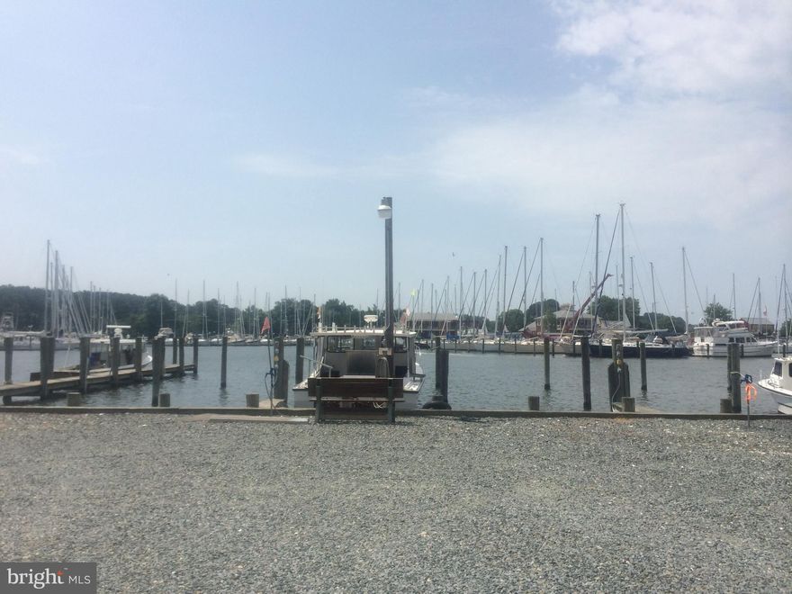 This beautiful waterfront lot consists of 95 feet of water frontage.  It has a 90 foot pier and can hold 8 boats  in 6+ feet of water.  Water and Electric are available on site.  This property is part of Rock Hall Harbor.  It is located in the Maritime Water-Dependent Zoning District.