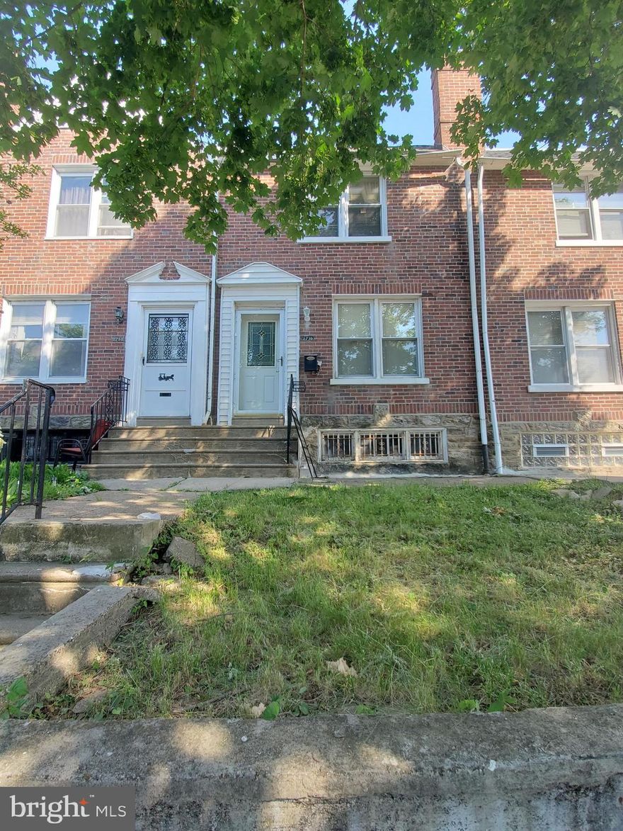 Welcome to this spacious brick row home in West Oak Lane. Whether you are a first-time home buyer or an investor this property offers it all. The enclosed entryway leads to a large living and dining room. There is an ample size kitchen with bar seating and a door that leads to a 12x10 deck. There are three big bedrooms upstairs and a four piece main hallway bath. The large, finished basement with outside entrance, a half bath, and access to a 1 car garage finishes off this home. Come and check it out today!