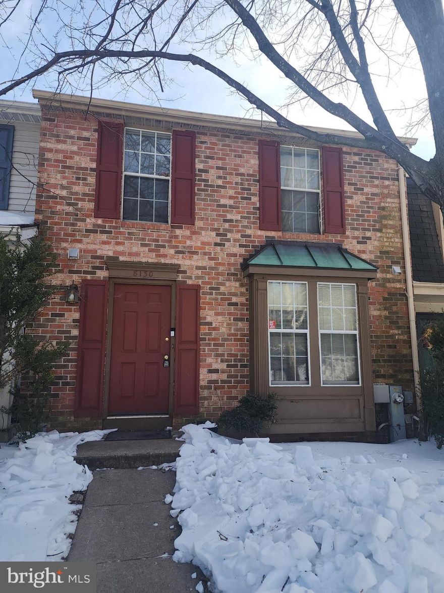 This charming Colonial townhouse in the desirable McDonogh subdivision offers a blend of comfort and functionality. Built in 1989, the home features 1,667 sq. ft. of well-designed living space, including 3 spacious bedrooms and 2 full bathrooms, complemented by 2 convenient half baths. Step inside to discover a traditional floor plan with a cozy eat-in kitchen, equipped with stainless steel appliances, including a self-cleaning oven, dishwasher, and microwave. The adjoining dining area is perfect for entertaining, while the inviting living room provides additional living space. The fully finished basement boasts a wood-burning fireplace with glass doors, creating a warm ambiance. Along with a walkout entrance, it's an ideal space for a home office or recreation area. Enjoy the convenience of an in-unit laundry setup, featuring both washer and dryer. Exterior highlights include a deck, perfect for outdoor gatherings, and off-street parking. The property is situated on a manageable 0.04-acre lot, with sidewalks enhancing the neighborhood's appeal. Additional features include double-pane windows for energy efficiency and  a sump pump for peace of mind.  This home is a perfect blend of comfort and practicality, ready for you to make it your own. The home is priced below market, reflecting the need for new carpet, paint, and some drywall repairs.
