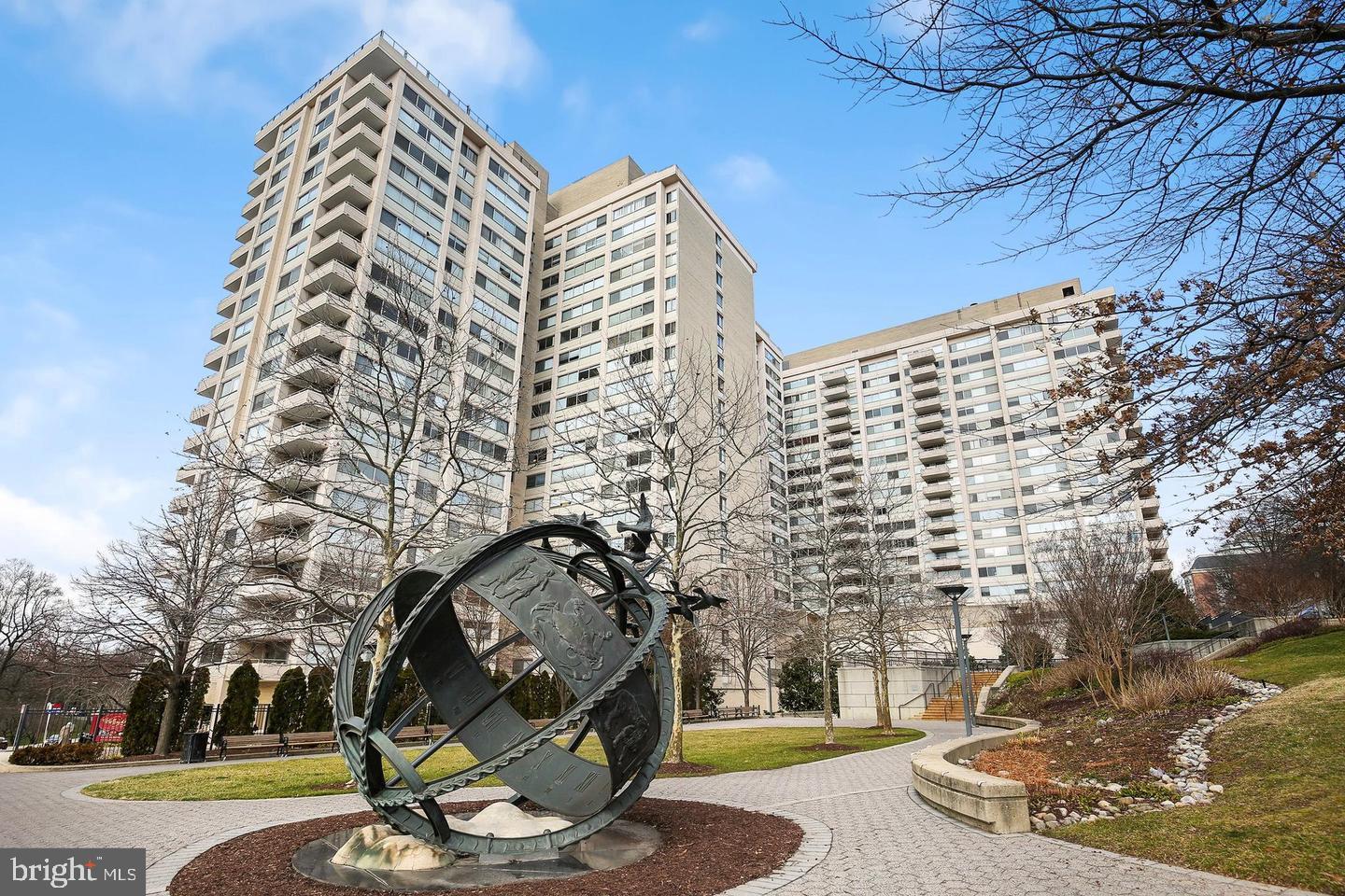 A MUST see! Rarely available, corner unit facing West on the 21st floor with panoramic views and a million dollar seat to watch the sunset. Spacious 2 bedroom, 2 bath condominium residence in the best two-bedroom tier in The Willoughby. The large balcony overlooks two gorgeous exposures of the city and park. Freshly painted and new carpet installed in both bedrooms and hallway -- all you need to do is just unpack! Updated kitchen with granite countertops, maple cabinetry and stainless steel appliances. Plenty of built-in closets and storage throughout. Wonderful opportunity to purchase the carefree city life you crave with access to all the Friendship Hts. amenities just outside your door: Whole Foods, Wisconsin Place shops, high end retail shopping and a steps to the Chevy Chase Pavilion and Friendship Heights Metro. Building Amenities include a relaxing and private rooftop pool, sun deck, fitness center, 24/7 Concierge, secured entry, library, convenience store, and Alfio's Italian Restaurant. Monthly condo fee of $1,014.25 includes utilities: electricity, gas, heating, A/C and garbage & recycling. One leased parking space near elevator conveys ($95/month). (NOTE: new pictures of the unit coming soon - these interior images are from the prior listing)