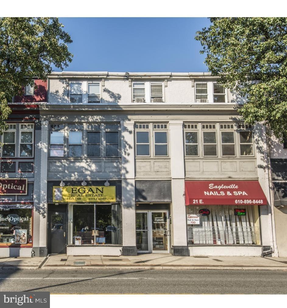 Calling all investors - Sale includes 4 units in the heart of Ardmore. First floor, currently a jeweler (currently $1600/mo) on the one side, is a 1200 sq foot space with a powder room that gives access to the basement. Other first floor unit is currently a nail salon (currently $3332/mo). This unit provides an access out the back of the building. Central air in both the salon and the jeweler. Second floor apartment ($2200/mo) has 3 beds, 1 and 1/2 bath, is approximately 2,000 square feet with central air, washer/dryer, stainless steel refrigerator, and dishwasher. Ceramic tile floors in the kitchen and bathroom and carpet in the rest of the unit. Third floor apartment (currently $1700/mo) has 3 bedrooms and 1 full bath. Located in the heart of Ardmore, close to shopping, restaurants, and other businesses. Parking lot across the street with permit and metered parking and on-street parking. Water and gas are not separated (Landlord pays). Electric is separated and is paid by tenants. Any interested party should verify square footage.