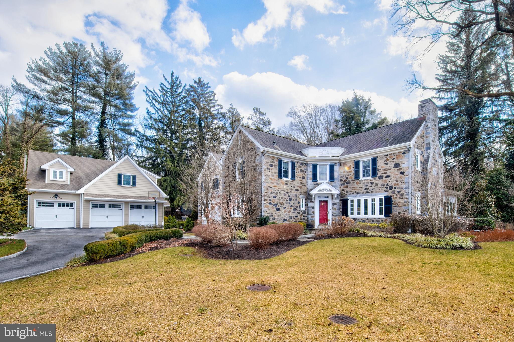 ANNOUNCING....A DUTCH AUCTION!!! Seller will reduce list price by $50,000 every 2 weeks until this magnificent property is SOLD!! What are you waiting for??? This is your chance to own this beautiful home in RADNOR TOWNSHIP at an unheard of price!! Don't wait till it becomes multiple offers!! Put your offer in now or you will miss an opportunity of a lifetime!! Welcome Home to this STUNNING mini estate in the heart of Radnor Township where many memories promise to be created and cherished!! Nine years ago this lovely property was brought by its current owners because it provided them with the opportunity to have a private oasis while being minutes from downtown Wayne and the adjoining S Wayne neighborhood. From its enchanting private lane this elegant home is just a few steps away from Radnors sought after walking and biking trail. Truly, no stone has been left unturned as almost every square inch has been lovingly maintained, expanded and exquisitely updated with the finest of amenities while preserving its graciousness and nod to the past. From the moment you arrive, the warmth of this home captures ones soul and you can't help but fall in love with its charming street presence and magnificent landscaping. A circular driveway, boxwood hedges and flagstone walkways lead you into this beauty where understated elegance abounds from the Foyer. Gleaming hardwood floors carry you from room to room creating a natural flow that seamlessly blends the original part of the home into the expanded spaces and rooms creating the masterpiece that it is today!! The formal Living and Dining Rooms boost many architectural features of a by-gone- era like deep windowsills and exquisite moldings and set the tone for the home as it was modernized over the years. The attention to detail throughout the entire house is second to none, but is most evident in the magnificent gourmet Kitchen , Family Room addition, and Mud Room renovation. From the moment you enter the Kitchen one feels like they are on a luxurious yacht as mahogany countertops glisten above white cabinetry providing a rich and warm feeling that gracefully flows into Family and Breakfast Rooms. This family friendly space is flooded with natural sunlight and conveniently opens up to numerous flagstone patios and a private backyard perfect for day to day living and also an entertainers dream. The First Floor is completed by a newly finished Mudroom, and Informal and Formal Powder Rooms. The sunny disposition of this property continues up to the Second Floor where a magnificent Master Suite can be found with luxurious Master Bath and his and her walk-in closets. Hardwood floors continue into four lovely Bedrooms and there are two "like -new"Hall Baths. The Lower Level is completely finished with an additional en-suite Bedroom and Full Bath perfect for In-Laws and/or Aupair. A newly constructed 3 car Garage with finished space above can serve numerous purposes and was most recently used as a private Home Office. Your dreams can come true ...Don't miss it!!