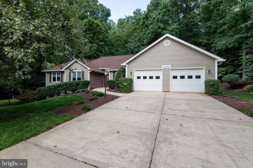 This 4-bedroom, 3 full bath, beautiful home with a stone back yard fountain just outside the high-ceiling screen porch on a half acre, tucked at the back of a cul de sac feels so far from everything, yet anything you could want/need is just 1-2 miles away. This rare one-level home on a mostly-finished basement is perfect for those seeking a home that enables multiple life transitions and a forever home, with ease. The basement suite is perfect for owners who want additional gathering and living space, owners who have a home-based business (walk out side entrance/exit), owners seeking additional private family space, or potentially, a lock out income opportunity.  Entertaining is everything in the design of this custom home, with the kitchen, family room, breakfast room, screen porch and large deck, all open for movement and gathering, with a large kitchen bar perfect for serving your best recipes to guests. The professional landscaping is gorgeous and the setting is serene on this half acre lot, and the home’s brick and stone veneer exterior compliments the natural surroundings. The owner is generously conveying an additional refrigerator, washer, dryer, the contents of the shed equipment, and the windows and insulated siding are both transferable and lifetime warranties for the new owner. This Settle Woods property is the perfectly located escape to serenity for commuters traveling into the city, as well as to Bolling, Andrews, Indian Head, Dahlgren and Pax River.