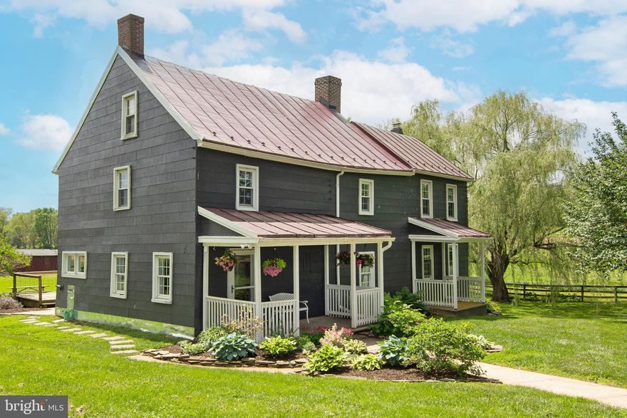 Looking for a unique home?  This amazing home is located on a beautiful 188 acre farm close to New Windsor and Libertytown.   Approximately one fenced acre is included.  This historic home was built in 1880 per public records but a portion of the home was built in 1764.
  Beautifully updated but still has some original features and lots of charm.  Large rooms with some original doors, lots of windows, some built in bookcases and two fireplaces that are great for decorating.  Because the chimneys are capped the fireplace cannot be used.   The main level includes a large combination kitchen and dining area.  A large living room and the family room could be used as a home office. The primary Bedroom and Sitting Room have double closets and a 6X4 walk in closet.   Enjoy the new deck just off the MBR.  The Laundry Room is also on the upper level.  Lots of storage room here!   Both Full Bathrooms have been completely remodeled and they are fantastic !!  Look for the original logs that have been exposed behind glass doors!!   Bonus --- The owner pays for the electric, will mow the yard and remove snow from the lane.   A two car garage is included.
Beautiful View's and a very Peaceful Location!!