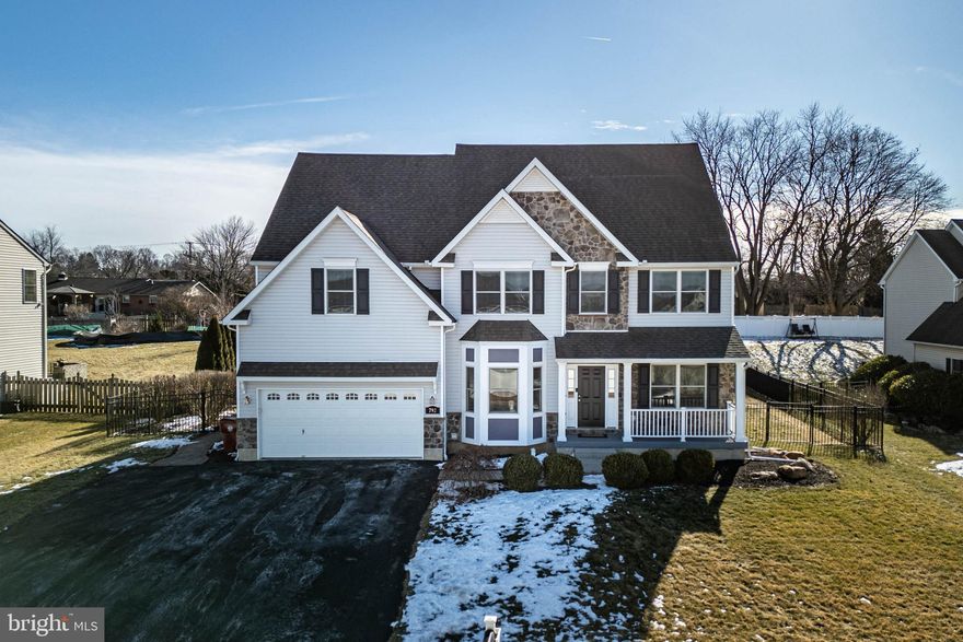 Multiple Offers: Highest and Best due Monday by Noon.  From the moment you arrive, you’ll feel the warmth and charm of this stunning home in Forks Township. Step inside to beautiful hardwood floors, a formal living room, and a dining room with a bay window and elegant columns. A private office with an en-suite bath makes the perfect guest space or in-law suite making multi-generational living a breeze. The family room is a cozy retreat with cathedral ceilings, sun-filled windows, and a gas fireplace. The heart of the home is the dream kitchen, featuring granite countertops, stainless steel appliances, ample cabinetry, a spacious island, and peninsula seating—perfect for cooking and gathering. A sunlit breakfast nook with wall-to-wall windows opens to your backyard oasis. Upstairs, the primary suite is a true getaway with a sitting area, walk-in closet, and spa-like bath with a soaking tub. Three additional spacious bedrooms, a full bath, and a convenient laundry room complete the second floor. The finished basement is designed for fun and function, offering a rec room, workout/office space, full bath, second laundry room with a pet bathing station, and a built-in sound system. Step outside to your fully fenced backyard—an entertainer’s dream! A patio, in-ground heated vinyl pool with a waterfall, firepit, and gas hookup for grilling make this the perfect place to host summer barbecues, unwind after a long day, or create lasting memories with loved ones. This home has it all—schedule your tour today and fall in love!