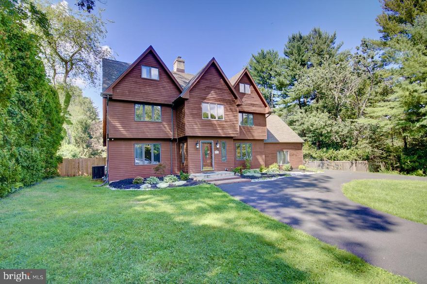 Fabulous opportunity to add your own touches to this beautiful 4 bedrooms Colonial Home in a quiet neighborhood,  less than a mile to Yardley Borough. Enter into a large foyer with a half bathroom, the living area and formal dining on either side, all with hardwood floors. The living room features a large, wood burning fireplace. Continue to the den area with a wood burning stove.  Off the Den area you will find a small bonus room that can be use as an office space. The updated eat-in kitchen features a large island, with brand new skylights, new appliances and pantry. From the Kitchen you have access to the 2 car garage. Off the dining room you will find a huge storage loft, that can easily be finished for additional living space. A gracious wood staircase leads you to the second floor den with built-in shelving. Primary bedroom, with walk-in closet and bathroom. Two additional bedrooms, a hall bathroom and a laundry room complete this level. The third floor has a large bedroom divided in two with walk-in closets and a full bath (could be In-Law Suite or Au Pair room. Unfinished Basement  and Circular Driveway with Two Car Rear Entry Garage. You will not want to miss this home with an extended  fenced backyard,  ample space for a pool and a deck for all your family's activities. Upgrades include a brand new roof, kitchen, half bath,  fence and landscaping.