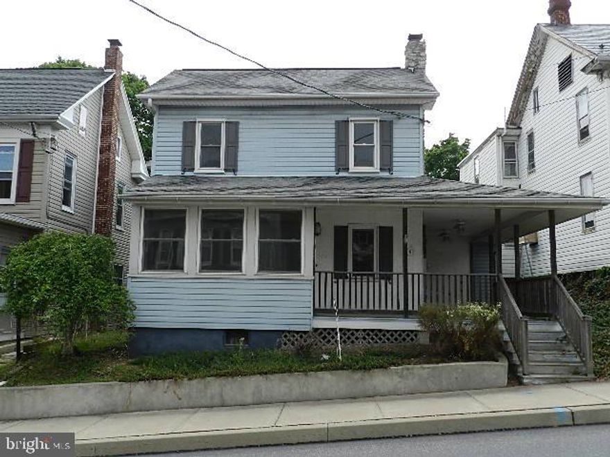 Detached two story with nice fenced yard, deck, oversized one car garage with one car carport, replacement windows, covered front wrap around porch, pull down steps to attic, partial basement, office, 1st floor family Rm w/fireplace, laminate flooring, 1st floor laundry, den, dining Rm w/hardwood flooring, eat-in kitchen w/breakfast bar & Jacuzzi tub.