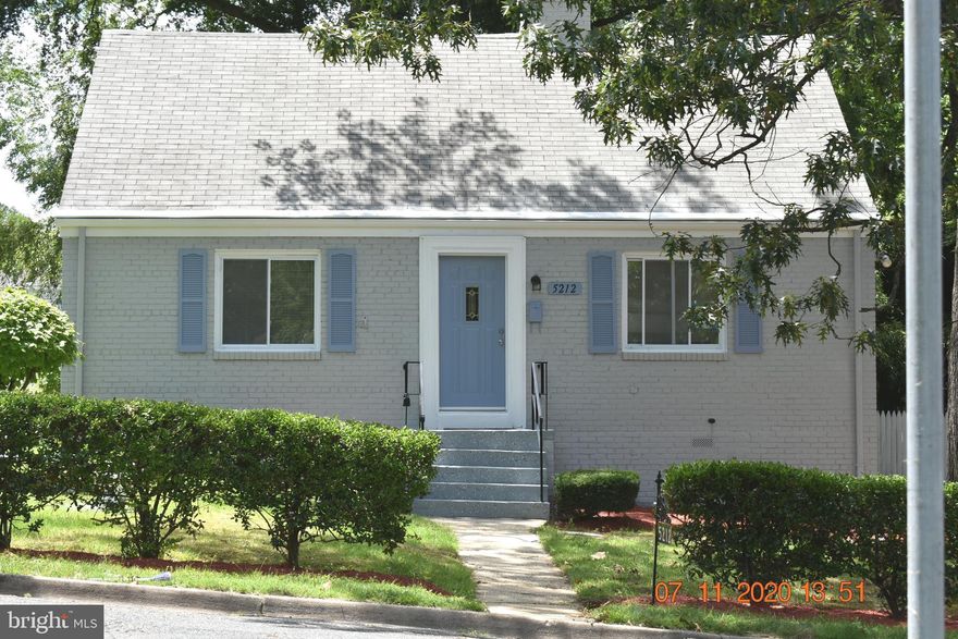 BACK ON THE MARKET! Financing fell through for the buyers. A beautiful Cape Cod style home. Renovated top to bottom. Upgraded kitchen with beautiful white cabinets, granite countertops and ceramic title backsplash. New stainless steel appliances, windows and flooring with lots of storage throughout. Enjoy a  new electric fireplace, a considerable sized backyard and plenty of parking.   A fully finished basement accompanied with a new washer and dryer. Its own separate entrance could also double as a separate in-law suite or rental! Minutes to shops, restaurants and close to the new Purple Line station opening soon. Do not miss this amazing updated home!