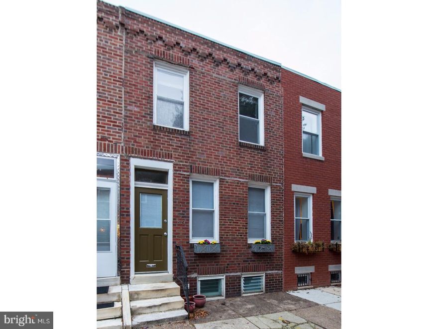 Meet this handsome two story, two bedroom, one bath home in the heart of the Art Museum Area! A vestibule entry with French door leads into the open living room with two windows and a dining area with a window and original pine floors. The kitchen offers a tile floor, white appliances, window, a lovely breakfast nook with pendant light, and a door out to the patio. Upstairs you'll find two bedrooms with wall to wall carpet and a large bright tile bath with window and a hallway closet. Front bedroom has a two windows, a closet system, ceiling light and an additional closet with shelving. Unfinished basement with washer/dryer, storage, and mechanicals. This location is marked by natural beauty, hip restaurants, famous Philly sights, amazing attractions, gorgeous architecture and cozy residential communities -- don't miss!