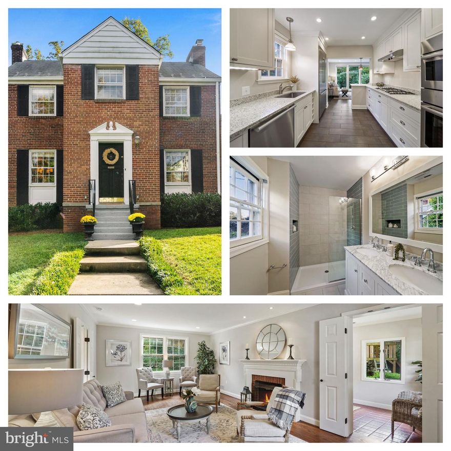 Welcome to Lee Heights! This 4 level charming all brick classic colonial has been fully renovated from top to bottom to include a new kitchen with cozy family room extension, separate dining room and living room, bright Florida room (perfect for a home office or guest room), second level owners suite with newly renovated bathroom, two secondary bedrooms and renovated hall bath on the second floor and a bonus third level that is used as a secondary office and over flow owners closet. Lower level houses a large rec room, half bath, laundry room and large storage room. Other features include a welcoming foyer, mature landscaped lot on .20 acres, generous patio, tot lot, two fireplaces, large picture windows, hardwoods on main level, handsome brick exterior and centrally located. Only 1 light to DC. Walk-able to Lee Heights Shopping center and Cherrydale shops. Close to the ART bus. Sought after school tier Taylor/Dorothy Hamm, Yorktown HS. Windows and basement chimney is selling "As-Is".
