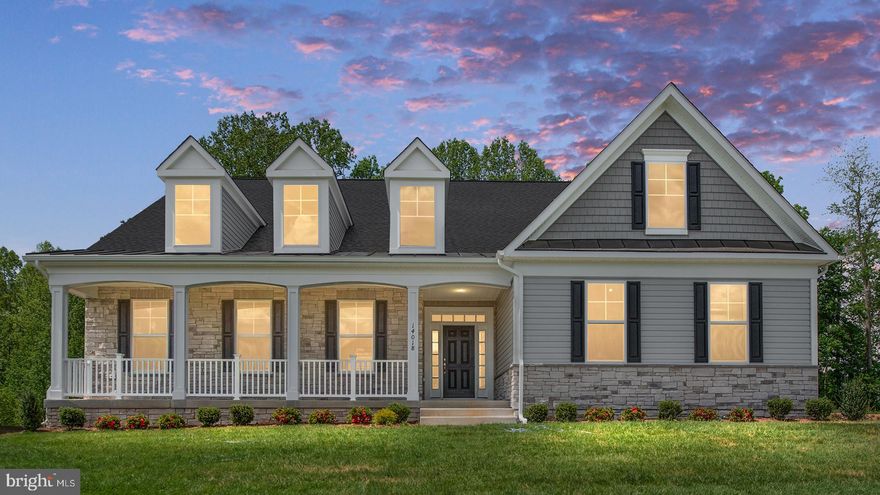 Welcome to Huntsville Reserve, a brand-new community in Fredericksburg, Virginia!
Welcome to the Ashland home design, a beautifully crafted 1-story single family home offering versatile features and finishes. The main floor features an inviting foyer, a primary suite with a private bathroom and walk-in closet, two secondary bedrooms with a Jack and Jill bathroom, a dining room, a flexible living room, a family room with an optional fireplace, and a laundry room. The gourmet kitchen boasts a large island, pantry, and stainless-steel appliances. Expand your living space with optional 4-foot rear extension or a spacious morning room. For added space, choose the optional second floor with a versatile loft, optional office, and an additional bedroom with a full bathroom. Finished recreation room is included in the base price! There is also additional options to add a full bathroom and unfinished storage space. The Ashland home design provides a stylish and functional living space that can be tailored to your needs.
*Photos may differ from actual home and are for illustrative purposes only*