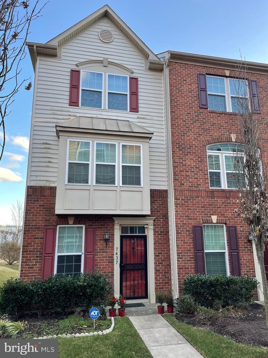 Beautiful end unit townhome in Howard Square! 1400+ sqft on 3 finished levels. The walk-in level includes an inlaw suite with a full bathroom. The main level features a bright and open living room that flows into a beautiful gourmet kitchen equipped with stainless steel appliances, granite countertops, a breakfast bar, island, and dining area, plus access to an extended 2nd floor deck. The upper level features a spacious Master Bedroom with his and hers closets, a master bathroom with a double sink vanity, and a walk-in dual-head shower! The upper level also includes an additional large bedroom, third full bathroom, and laundry. The attached 1-car garage with unique back entrance door and parking pad provide ample parking and ease of access. Must See!