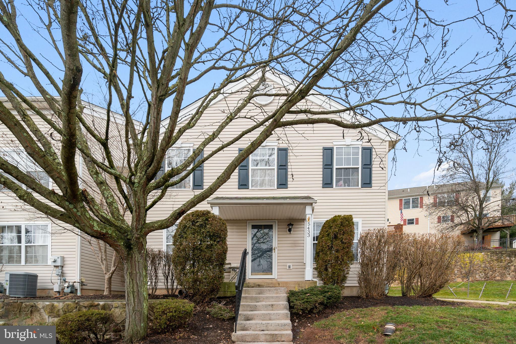 Welcome to this rarely offered end unit townhouse in Patriots Ridge. This wonderful home is waiting for a new owner. First floor features sun soaked living room with laminate flooring, dining area with laminate flooring, powder room and full kitchen. Tastefully decorated with modern flare. The full basement is finished into wonderful game room with bar that is included, plus a large storage area and laundry. Second floor features expanded master bedroom, second bedroom and full bath with door to hall and main bedroom. This wonderful unit will not last long. Schedule your tour today!