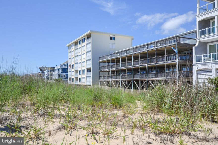 Welcome to 13704 Wight Street #8, Ocean City, MD, where coastal living meets unparalleled oceanfront views. Situated just off the dunes in North Ocean City, this exceptional unit features one of the largest residential oceanfront decks in the area, ideal for enjoying morning coffee or unwinding in the shade after a day in the sun.

Step inside to discover a spacious main living area that showcases breathtaking ocean vistas and an inviting open layout. Imagine preparing meals in the kitchen while mesmerized by the rhythmic crash of the waves—a truly serene experience.

Originally designed as a one-bedroom unit, a smartly added wall has transformed it into a versatile space with two separate sleeping areas, offering flexibility and privacy. Additionally, a dedicated storage unit ensures all your beach essentials are conveniently stowed away.

Whether you're seeking a permanent residence or a vacation retreat, this oceanfront gem offers the perfect blend of comfort, convenience, and coastal charm. Embrace the opportunity to own a slice of paradise where every day begins and ends with the soothing sounds of the ocean.