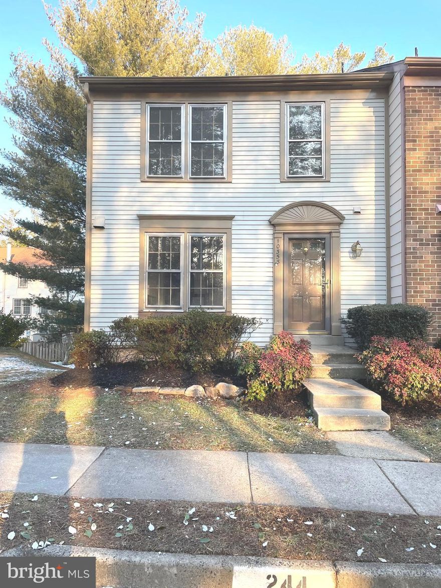 Price  reduced. End Unit Townhouse in the Colony Park Sub. All flooring & tile ! Kitchen w/white cabinets New paint, new Floor .  Appliances Refrigerator,Stove, Microwave, Dish-washer , Washer, and Dryer within 2 year new. Formal dinning room lead to step down " baby grand piano" size living room. W/O RR to oversize fenced rear yd! Parking space#243  but many unmarked space if needed. House is good condition but  seller prefer " AS IS "  transaction.