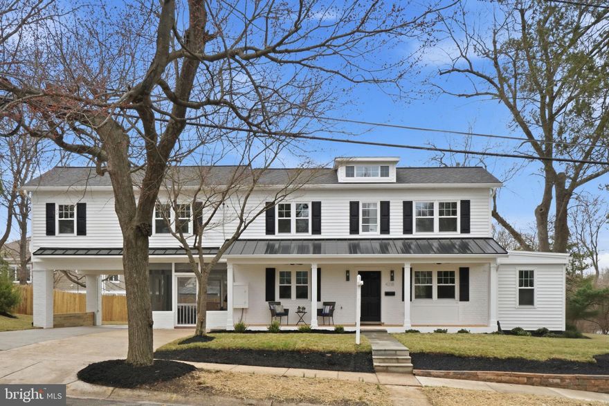 Completely renovated and expanded Colonial with three finished levels and thoughtful upgrades throughout. This home has been reimagined for modern living while maintaining its classic charm.

The main level features a beautiful new kitchen with a large center island, coffee bar, and an amazing walk-in pantry with exceptional storage. The layout flows easily into the main living areas and out to a relaxing screened porch—perfect for everyday living and entertaining. A private first-floor office provides an ideal work-from-home space or quiet retreat.
Upstairs, the luxurious primary suite feels like a true retreat with a spacious bedroom, spa-inspired bath, and two walk-in closets. A convenient second-floor laundry area adds to the home’s thoughtful design.
The finished lower level includes a bedroom, full bathroom, recreation room, outside entrance, and additional storage—perfect for guests, an au pair suite, or flexible living space.
Enjoy the welcoming covered front porch, and the convenience of a carport. With a full renovation and expansion, this home offers the feel of new construction with warmth, character, and beautifully designed living spaces.