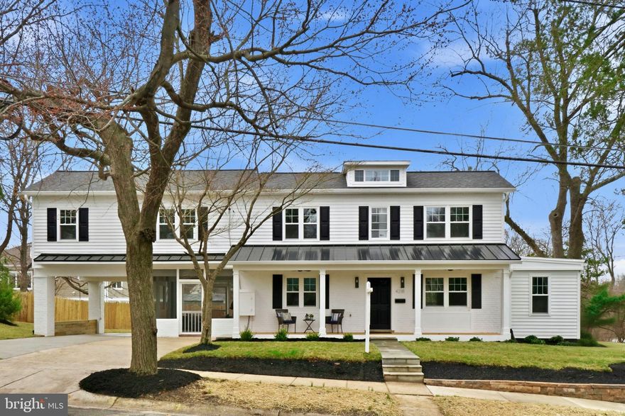 Completely renovated and expanded Colonial with three finished levels and thoughtful upgrades throughout. This home has been reimagined for modern living while maintaining its classic charm.

The main level features a beautiful new kitchen with a large center island, coffee bar, and an amazing walk-in pantry with exceptional storage. The layout flows easily into the main living areas and out to a relaxing screened porch—perfect for everyday living and entertaining. A private first-floor office provides an ideal work-from-home space or quiet retreat.
Upstairs, the luxurious primary suite feels like a true retreat with a spacious bedroom, spa-inspired bath, and two walk-in closets. A convenient second-floor laundry area adds to the home’s thoughtful design.
The finished lower level includes a bedroom, full bathroom, recreation room, outside entrance, and additional storage—perfect for guests, an au pair suite, or flexible living space.
Enjoy the welcoming covered front porch, and the convenience of a carport. With a full renovation and expansion, this home offers the feel of new construction with warmth, character, and beautifully designed living spaces.