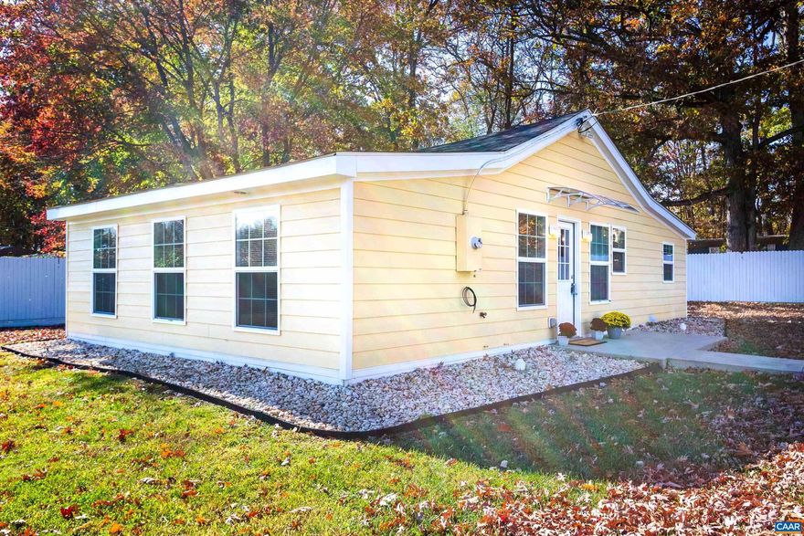 Cute as a button cottage, conveniently located just 4 miles to the center of Ruckersville. This home is updated and move in ready.  Roof, HVAC, and windows are 2018, custom high decor shelves with accent lights and exterior flood lights.  All bathrooms have upgraded vanities, all appliances are new with a 5 year warranty, granite countertops, under cabinet lights, lighted closets, and laminate wood flooring. Septic inspected and pumped 2023. No worries here about updating your new home! The expanded yard supplies plenty of space for your enjoyment! Close to several wineries, breweries, antiques, Shenandoah National Park, and more!,Granite Counter,White Cabinets