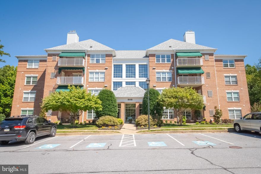 Folks- don't miss the opportunity to find a great top-level unit in a lovely elevator building with a secure entrance!  And in a fabulously convenient location! You can walk to Grauls without crossing Padonia Road!  You will enjoy the light coming in through the kitchen windows and the living area all day long. This front-facing unit has just installed light, bright white carpeting, and lovely stainless appliances within 5 years old. The HVAC and water heater have also been replaced within the last 5 years. There is a fireplace in the living room and the balcony opens to a nice view of the woods and landscaping.  On the balcony, there is a lovely awning and storage closet with shelving.  The main bedroom suite is large with a huge walk-in closet, and it is full of windows letting in wonderful soft light.  There is also the convenience of a large laundry room with extra storage space. The unit is freshly painted and ready to go.  The seller will provide a carpet allowance.