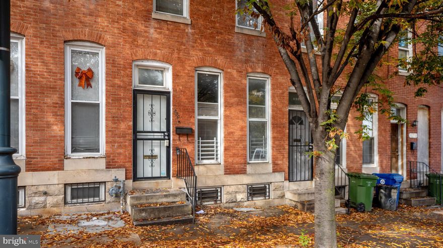 Great location for rental income or to enjoy the city living.  The property is 0.30 miles from John Hopkins hospital and 2.5 miles from John Hopkins University.  fresh paint throughout the house, updated bathrooms, new carpet,  basement is freshly painted and walls were refinished & water proofed. Sold as is .  Offers will be presented as they come. Will keep you updated.