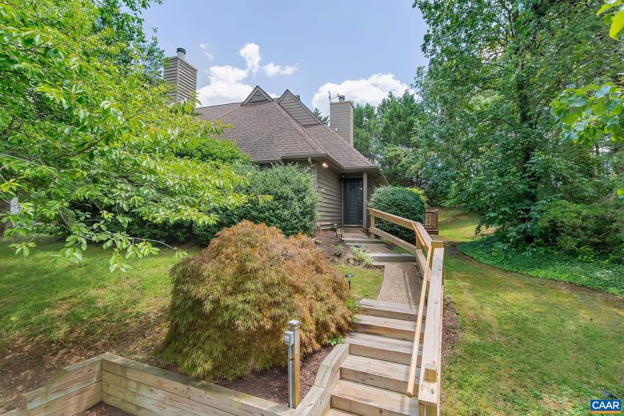 Light filled three bedroom two bath home in sought after Mill Creek. One level living with abundant natural light from the numerous windows, skylights and glass sliders. Cozy wood- burning fireplace in living room. Massive wrap around deck for outdoor entertaining. Two off-street parking spaces for your vehicles in your private driveway. HOA covers exterior siding ,surface trim, gutters, downspouts, mowing, leaf removal, painting of doors, snow removal AND trash pickup. Less than one mile from all of the shops and restaurants at Wegman Plaza. $1500.00 allowance for buyer to purchase the Frig they want.,Painted Cabinets,Fireplace in Living Room