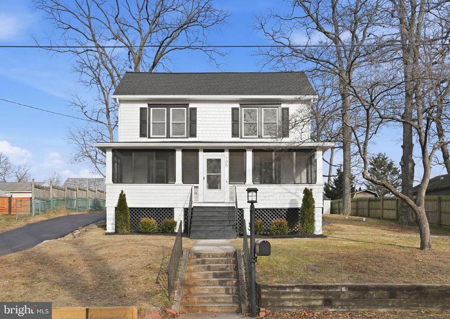 Welcome to 105 Maple Avenue, a stunning Pasadena retreat where timeless 1900s elegance has been masterfully reimagined for modern living. This 4-bedroom, 2.5-bath home greets you with a large screened front porch, perfect for enjoying quiet mornings before heading inside to discover a complete top-to-bottom renovation. The heart of the home is the chef-inspired kitchen, featuring sleek quartz countertops, a massive center island, a custom pantry, and premium stainless steel appliances. The main-level master suite serves as a private sanctuary, boasting a walk-in closet and a spa-like ensuite with a floating tub, custom shower, water closet and double vanity. The thoughtful layout continues upstairs with three additional large bedrooms and full bath, providing ample space for family, guests, or a home office. Modern comforts abound with a brand-new roof and HVAC system, a main-level laundry room, and a newly paved driveway for plenty of off-street parking. Situated on a generous lot with no HOA, this property offers the rare freedom to enjoy your space without restrictions. From the classic curb appeal to the high-end contemporary finishes, this home is a rare find that perfectly bridges the gap between the past and the present. Come see this one, today!