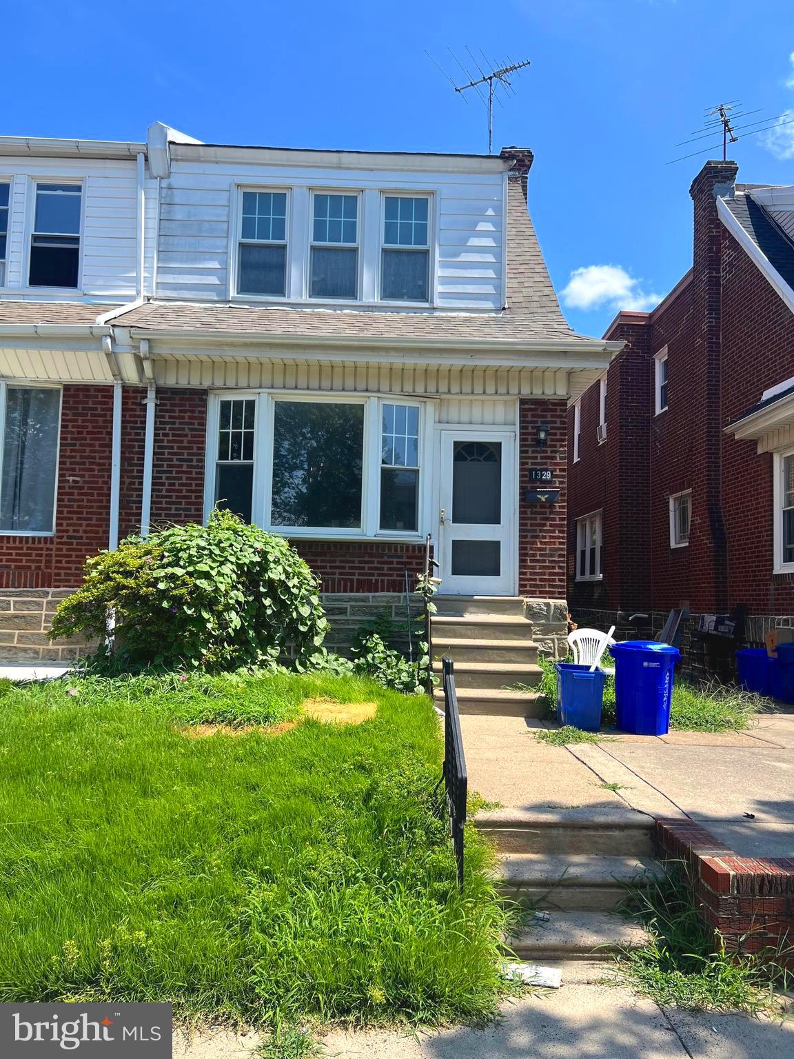Make this spacious, twin house with 3 bedrooms and 1.5 Baths, in Castor Gardens your home! The exterior is a well-curated blend of classy red brick and elegant vinyl. This twin home is like no other; 1600+ sqft as a twin home. Surrounding the spacious home is Cottman Ave, Macy's, and Roosevelt Mall, all within walking distance. The first floor features a large living room with charming wood floors and decorative fireplace. The home has many large windows that invite natural sunlight in all day! The dining room flows into the kitchen with large cabinetry. Enjoy the breakfast bar while looking through the large windows, into the spacious backyard and detached garage. Upstairs, enjoy the grand master bedroom and two additional generous bedrooms. Down the hall is a classy bathroom with ceramic tile, stall shower, bathtub, and vanity. Appreciate the semi-finished basement with a half bathroom, perfect for storage or additional space.