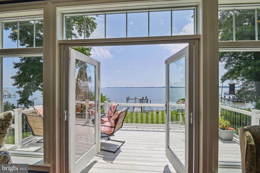 Here it is.  Absolutely beautiful Chesapeake Bay waterfront.  Custom-built just 10 years ago, this has it all.  Beautiful views of the bay throughout. 105-foot pier with two boat lifts.  100-year metal roof. Hurricane-proof windows.  Geothermal heating and cooling.  Solar panels. Tankless water heater. Amish constructed built-ins and cabinets throughout.  The quality that has been built into this home is unsurpassed.  The great room is the center point for the home and all gatherings for you to show off. Every day is an experience.  Wake up to beautiful sunrises from your first-floor primary bedroom suite with a heated bathroom floor, two walk-in closets and a walk-in shower. The details of workmanship and features are countless.  Truly a must-see to believe the beauty.