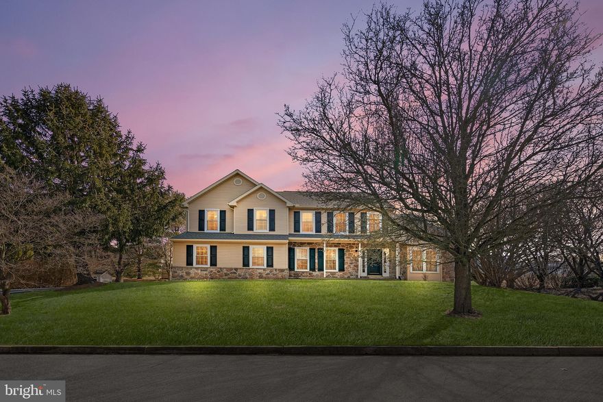 Nestled in the highly sought-after Birmingham Hunt neighborhood, this 4-bedroom, 2.5-bathroom home sits on a beautiful corner lot with unobstructed views of Sandy Hollow, a historic site where the Battle of Brandywine took place. The home is situated within the highly-sought after and top-rated Unionville-Chadds Ford School District. Surrounded by rolling hills, meadows, and scenic trails, this home offers both timeless charm and modern comforts. Enter this center-hall colonial to discover elegant details like crown molding, chair rails, and a private study—perfect for remote work or a quiet retreat. Beautiful hardwood floors continue through the whole house including the stairs and upper floor. The formal living and dining rooms provide an inviting space for entertaining, while the updated eat-in kitchen features a spacious island and plenty of cabinetry for storage. Adjacent to the kitchen, the family room boasts a raised stone wood-burning fireplace, creating a cozy atmosphere for gatherings. French door leads to the enclosed sunroom, offering year-round enjoyment and direct access to the deck—an ideal spot for hosting. Upstairs, the Primary Suite is a true retreat with a whirlpool tub, tile shower, and dual sinks, while the hall bath also features double sinks for added convenience. Additional updates include a new roof and skylights, as well as beautifully updated bathrooms. The partially finished walk-out basement provides extra living space, perfect for a playroom, home gym, or media room. Experience the perfect blend of history, tranquility, and modern living at 540 Revere Road—schedule your showing today!