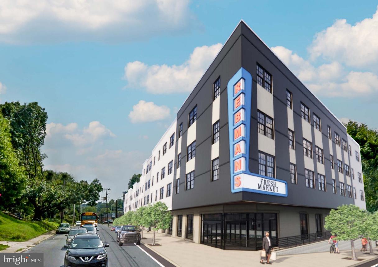 Lancaster’s iconic Rebman’s store to be redeveloped into a mixed-use complex including 52 apartment units (25 market and 27 affordable) and offering 6,800 +/- SF of commercial space. Strategically located in Lancaster City , in the Opportunity Zone and LERTA (Local Economic Revitalization Tax Assistance) tax district. Strong preference for a grocery or convenience store tenant at the property (concept renderings under Documents). Developer can offer $500,000 to support developer-approved grocery store fit-out, which will be amortized into initial lease term. Groundbreaking started in November 2023 with demolition and site preparation. Developer has received the permit for a retaining wall and contractor has been engaged. The project is expected to pre-lease by late summer and accept the first tenants in late fall 2024. Asking lease rate is $18/SF NNN for vanilla shell commercial space. See listing agent for additional information.