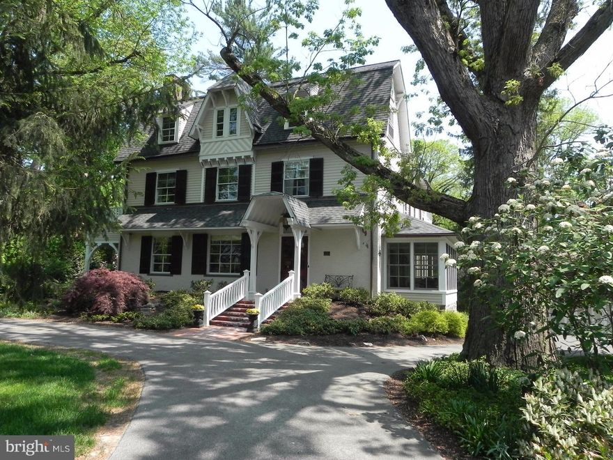 MONTGOMERY LANE . . .RADNOR TOWNSHIP . . .LOCATION, LOCATION, LOCATION!!! "Lainshaw" is the completely renovated original home of  Radnor's famed  Montgomery family.  While perfectly located on a very private and quiet cul-de-sac, the owners still enjoy the convenience of walking to the train, schools, dining and shopping.  Lainshaw's architecturally significant interiors include high ceilings, large deep-silled windows, French doors, lovely working fireplaces as well as a modern floor plan, new baths and gourmet kitchen with ever-popular adjacent Family Room.  The beautiful,  professionally landscaped grounds feature a flat grassy back yard and well planned specimen plantings creating a private and tranquil setting for outdoor enjoyment and entertaining.   All mechanicals are new.  The selective appointments, luxurious finishes and high-end quality throughout this wonderful home cannot be replicated!