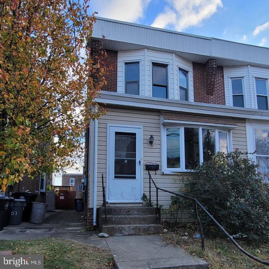 Opportunity for investors or handy owner-occupants! This 3 bedroom 1 bathroom twin home in Ridley School District is ready for a renovation. With the elementary school, shops, public transit, and many other amenities close by, it has great potential. It has an enclosed front porch, and a bonus room on the back of the house which has laundry hookups in the spacious closet (on the main level), hardwood floors and an atrium door to the rear deck. Fenced back yard with shed. Full unfinished basement. 3 bedrooms and 1 bathroom upstairs.  Buyer will be responsible for Municipal Use & Occupancy permit and any required repairs.