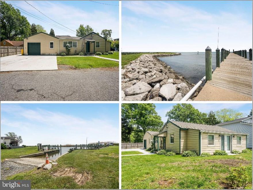 ***Amazing New Price*** Chesapeake Bay Retreat! Incredible opportunity - Welcoming Cottage on the corner lot only 2 blocks away from the Chesapeake Bay, Private community pier and picnic area!  Property features: 3 bedrooms, 1 full bath, spacious living room,  attached garage, three car and small boat/camper driveway, fenced yard and shed! LOTS of expensive upgrades during the past 2 years: Roof, Thompson Creek siding, windows, doors, hooded gutter system, new driveway and sidewalk. (Siding, windows, doors, gutters are coming with a lifetime warranty) Lovely Southern Maryland neighborhood with an easy commute to DC, Andrews AFB and Annapolis.  Will not last!!!